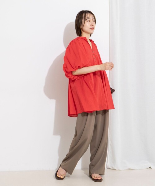 NOLLEY’S(ノーリーズ)の「ウォッシャブルハンドスモックバルーン袖ブラウス(シャツ/ブラウス・レディース・ホワイト/ブラック/レッド・38)」の16枚目の写真
