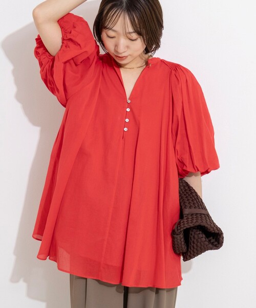 NOLLEY’S(ノーリーズ)の「ウォッシャブルハンドスモックバルーン袖ブラウス(シャツ/ブラウス・レディース・ホワイト/ブラック/レッド・38)」の19枚目の写真