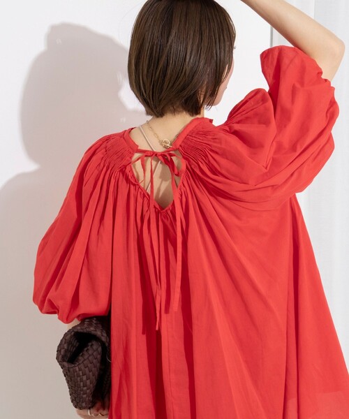 NOLLEY’S(ノーリーズ)の「ウォッシャブルハンドスモックバルーン袖ブラウス(シャツ/ブラウス・レディース・ホワイト/ブラック/レッド・38)」の21枚目の写真