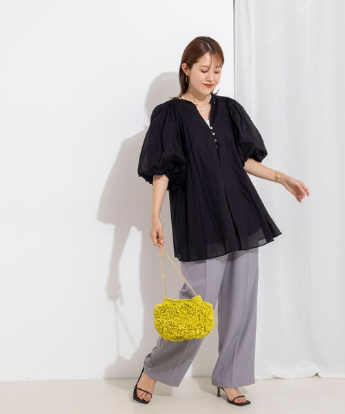 NOLLEY’S(ノーリーズ)の「ウォッシャブルハンドスモックバルーン袖ブラウス(シャツ/ブラウス・レディース・ホワイト/ブラック/レッド・38)」の22枚目の写真
