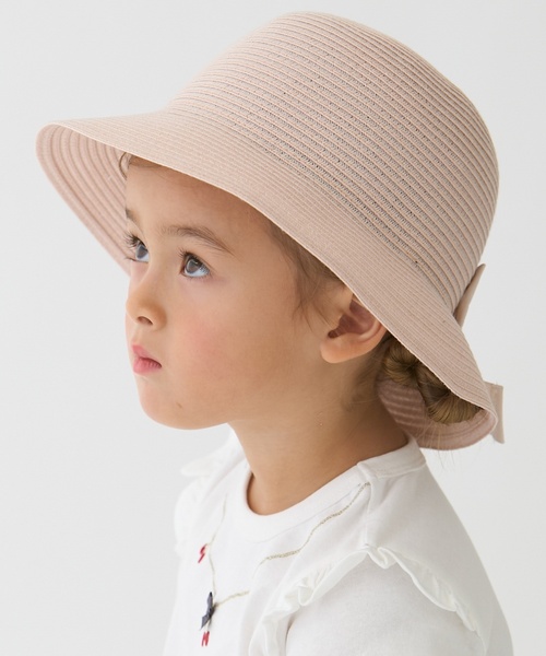 petit main（プティマイン）の「ポケットブルブレードハット（ハット・キッズ・ピンク/アイボリー・50cm/54cm/52cm）」の2枚目の写真