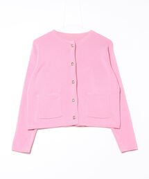 完全新品未使用Rene ♡フラワービジュウ　ジップアップカーディガン　ピンク ブランド古着】カーディガン/ボレロ（ピンク/桃色系）古着通販 - ZOZOUSED