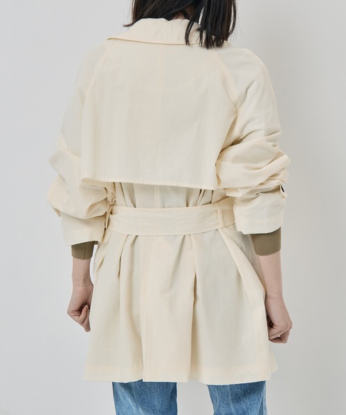 TODAYFUL（トゥデイフル）の「[TODAYFUL/トゥデイフル]Spring Short Trench（トレンチコート・レディース・オフホワイト/ベージュ・38/36）」の4枚目の写真