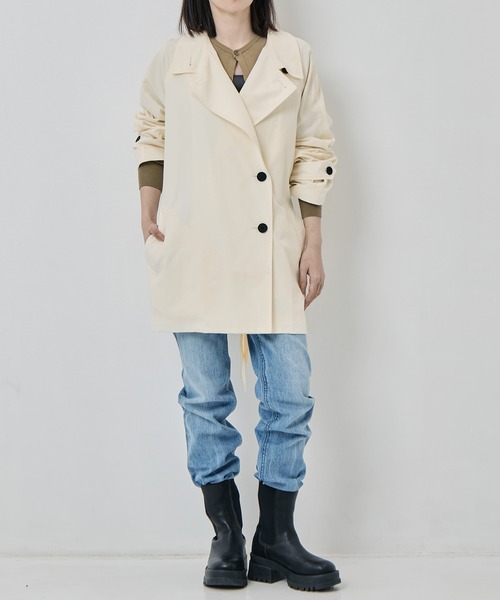 TODAYFUL（トゥデイフル）の「[TODAYFUL/トゥデイフル]Spring Short Trench（トレンチコート・レディース・オフホワイト/ベージュ・38/36）」の7枚目の写真