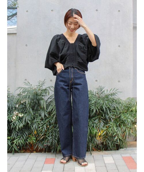 Ungrid(アングリッド)の「スリーブボリュームブラウス(シャツ/ブラウス・レディース・オレンジ/ブラック/オフホワイト・FREE)」の14枚目の写真