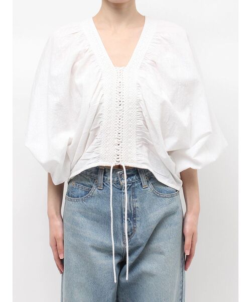 Ungrid(アングリッド)の「スリーブボリュームブラウス(シャツ/ブラウス・レディース・オレンジ/ブラック/オフホワイト・FREE)」の15枚目の写真