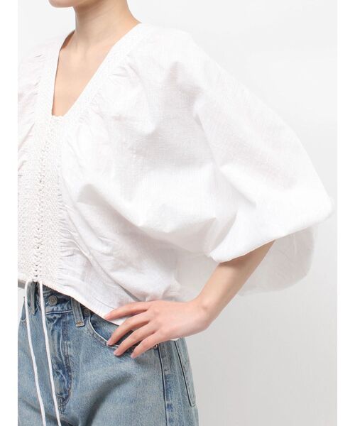 Ungrid(アングリッド)の「スリーブボリュームブラウス(シャツ/ブラウス・レディース・オレンジ/ブラック/オフホワイト・FREE)」の19枚目の写真