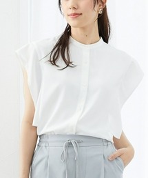 7days Life Styling | 【UVカット/速乾】ストレッチパウダーサテンスクエアスリーブブラウス(シャツ/ブラウス)