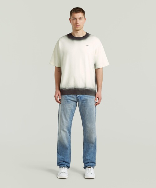 G-STAR（ジースター）の「Sprayed Relaxed Sweater/スプレー加工リラックスオーバーサイズスウェットTシャツ（Tシャツ/カットソー・メンズ・ホワイト系その他/ブルー系その他・X-SMALL/LARGE/MEDIUM/SMALL/X-LARGE）」の6枚目の写真