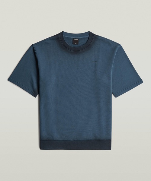 G-STAR（ジースター）の「Sprayed Relaxed Sweater/スプレー加工リラックスオーバーサイズスウェットTシャツ（Tシャツ/カットソー・メンズ・ホワイト系その他/ブルー系その他・X-SMALL/LARGE/MEDIUM/SMALL/X-LARGE）」の11枚目の写真