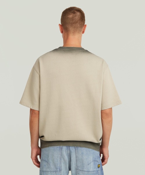 G-STAR(ジースター)の「Sprayed Relaxed Sweater/スプレー加工リラックスオーバーサイズスウェットTシャツ(Tシャツ/カットソー・メンズ・ホワイト系その他/ブルー系その他/ベージュ系その他・X-SMALL/LARGE/MEDIUM/SMALL/X-LARGE)」の16枚目の写真