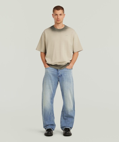 G-STAR(ジースター)の「Sprayed Relaxed Sweater/スプレー加工リラックスオーバーサイズスウェットTシャツ(Tシャツ/カットソー・メンズ・ホワイト系その他/ブルー系その他/ベージュ系その他・X-SMALL/LARGE/MEDIUM/SMALL/X-LARGE)」の18枚目の写真