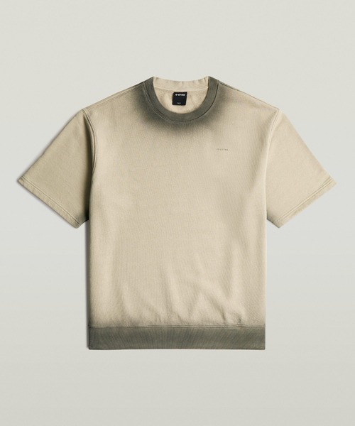 G-STAR(ジースター)の「Sprayed Relaxed Sweater/スプレー加工リラックスオーバーサイズスウェットTシャツ(Tシャツ/カットソー・メンズ・ホワイト系その他/ブルー系その他/ベージュ系その他・X-SMALL/LARGE/MEDIUM/SMALL/X-LARGE)」の20枚目の写真