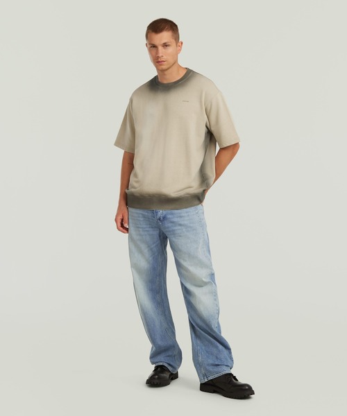 G-STAR(ジースター)の「Sprayed Relaxed Sweater/スプレー加工リラックスオーバーサイズスウェットTシャツ(Tシャツ/カットソー・メンズ・ホワイト系その他/ブルー系その他/ベージュ系その他・X-SMALL/LARGE/MEDIUM/SMALL/X-LARGE)」の19枚目の写真