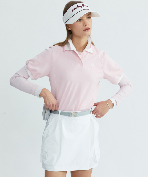 MONDAYFLOW（マンデーフロー）の「レギュラーピケトップ_ライトピンク（ポロシャツ・レディース・その他・X-SMALL/SMALL/MEDIUM/LARGE）」の4枚目の写真