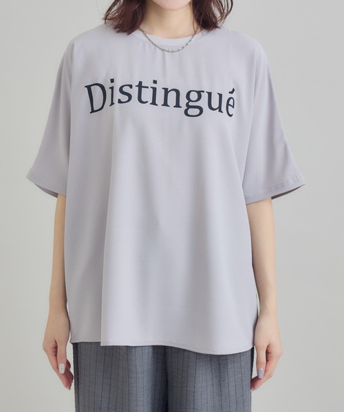 RU.TI.LE(ルチル)の「【RU.TI.LE】<接触冷感・吸水速乾・UVケア>ロゴプリントTブラウス(Tシャツ/カットソー・レディース・チャコールグレー/グレー・MEDIUM)」の15枚目の写真