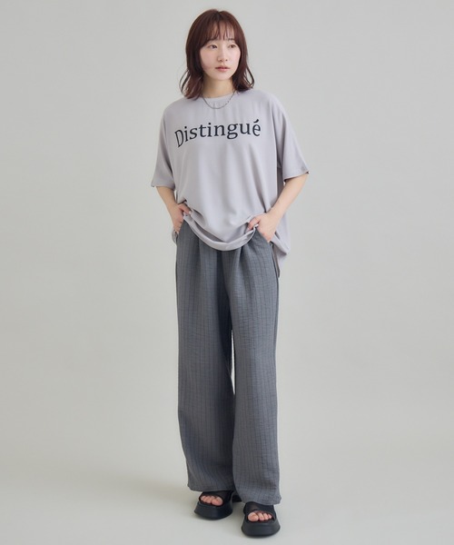 RU.TI.LE(ルチル)の「【RU.TI.LE】<接触冷感・吸水速乾・UVケア>ロゴプリントTブラウス(Tシャツ/カットソー・レディース・チャコールグレー/グレー・MEDIUM)」の5枚目の写真