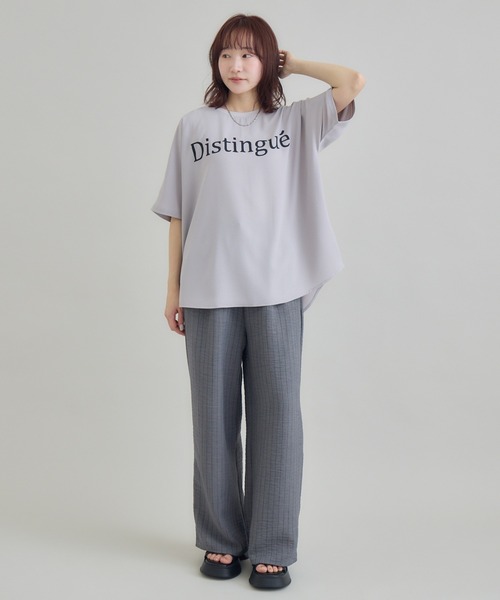 RU.TI.LE(ルチル)の「【RU.TI.LE】<接触冷感・吸水速乾・UVケア>ロゴプリントTブラウス(Tシャツ/カットソー・レディース・チャコールグレー/グレー・MEDIUM)」の7枚目の写真