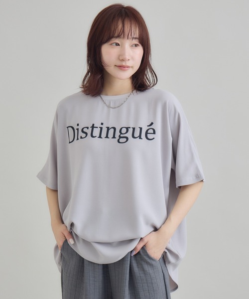 RU.TI.LE(ルチル)の「【RU.TI.LE】<接触冷感・吸水速乾・UVケア>ロゴプリントTブラウス(Tシャツ/カットソー・レディース・チャコールグレー/グレー・MEDIUM)」の12枚目の写真
