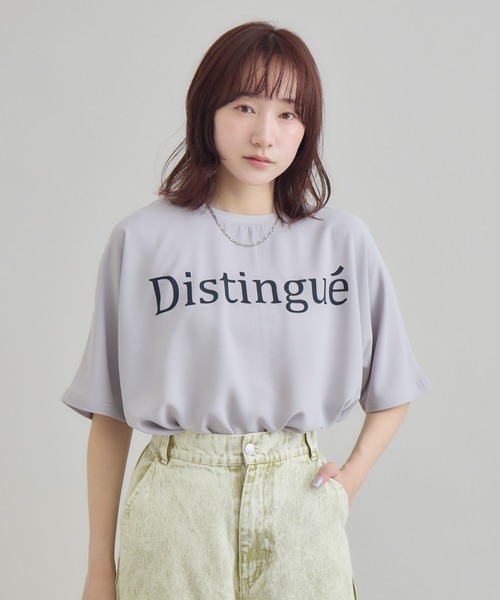 RU.TI.LE(ルチル)の「【RU.TI.LE】<接触冷感・吸水速乾・UVケア>ロゴプリントTブラウス(Tシャツ/カットソー・レディース・チャコールグレー/グレー・MEDIUM)」の11枚目の写真