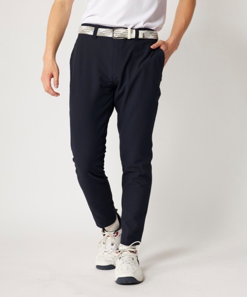 FILA GOLF（フィラゴルフ ）の「【FILA GOLF:フィラゴルフ】サッカー素材ロングパンツ　ゴルフ（その他パンツ・メンズ・ネイビー/ライトグレー/ライトカーキ・XX-LARGE/X-LARGE/LARGE/MEDIUM）」の2枚目の写真