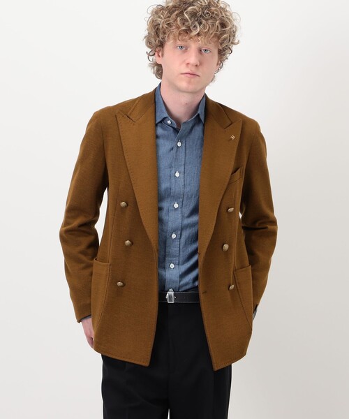 TAGLIATORE(タリアトーレ)の「TAGLIATORE DARREL ポリエステルウール ダブルブレステッド6Bジャケット(テーラードジャケット・メンズ・ネイビー/ブラウン・48/50)」の8枚目の写真