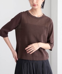 for/c（フォーシー）の「シアーニットTシャツ【サスティナブル】（Tシャツ/カットソー）」