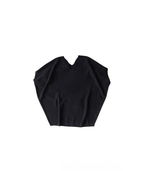antiqua(アンティカ)の「Vネック 半袖 ドルマンニット(ニット/セーター・レディース・ベージュ系その他/レッド/チャコールグレー/ブラック・ONESIZE)」の16枚目の写真