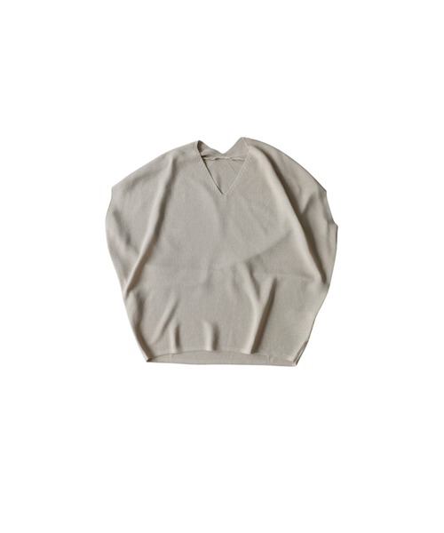 antiqua(アンティカ)の「Vネック 半袖 ドルマンニット(ニット/セーター・レディース・ベージュ系その他/レッド/チャコールグレー/ブラック・ONESIZE)」の18枚目の写真