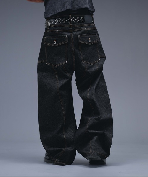ANDER HUNK(アンダーハンク)の「13oz Division Design Baggy Denim / 13オンスディビジョンデザインバギーデニム(デニムパンツ・メンズ・ライトインディゴブルー/インディゴブルー/ブラック・LARGE/MEDIUM/SMALL)」の6枚目の写真
