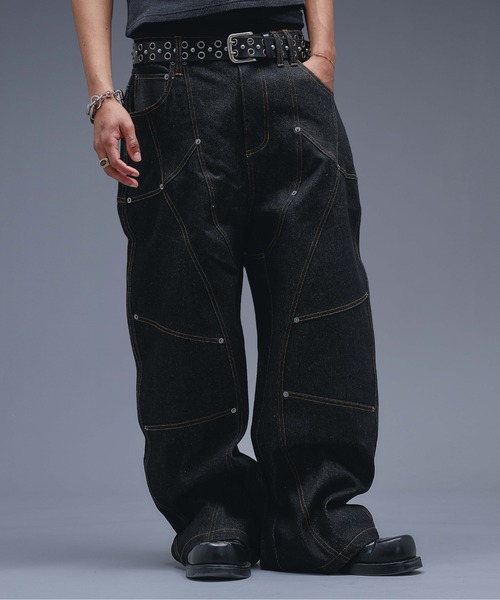 ANDER HUNK(アンダーハンク)の「13oz Division Design Baggy Denim / 13オンスディビジョンデザインバギーデニム(デニムパンツ・メンズ・ライトインディゴブルー/インディゴブルー/ブラック・LARGE/MEDIUM/SMALL)」の8枚目の写真
