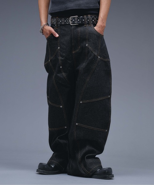 ANDER HUNK(アンダーハンク)の「13oz Division Design Baggy Denim / 13オンスディビジョンデザインバギーデニム(デニムパンツ・メンズ・ライトインディゴブルー/インディゴブルー/ブラック・LARGE/MEDIUM/SMALL)」の9枚目の写真