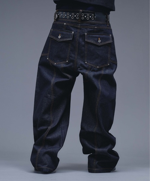 ANDER HUNK(アンダーハンク)の「13oz Division Design Baggy Denim / 13オンスディビジョンデザインバギーデニム(デニムパンツ・メンズ・ライトインディゴブルー/インディゴブルー/ブラック・LARGE/MEDIUM/SMALL)」の21枚目の写真