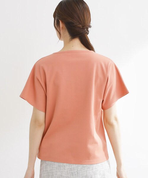 Reflect(リフレクト)の「【UVカット/接触冷感/吸水速乾】フレアスリーブプルオーバー(Tシャツ/カットソー・レディース・ダークブラウン/ホワイト/ベビーピンク/ブラック・13/11/09)」の10枚目の写真