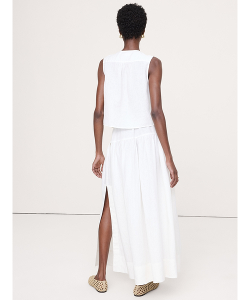 Banana Republic(バナナリパブリック)の「リネン ティアード タイサイド マキシスカート(スカート・レディース・ホワイト・L/M/S/XS)」の8枚目の写真