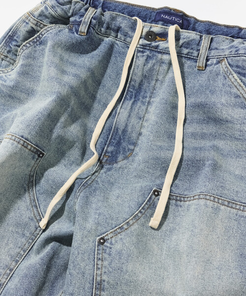 NAUTICA(ノーティカ)の「NAUTICA/ノーティカ スーパーワイド カーブ ダブルニークロップド デニム(その他パンツ・メンズ・ネイビー/サックスブルー/ブラック・X-LARGE/MEDIUM/LARGE)」の4枚目の写真