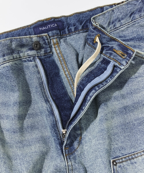 NAUTICA(ノーティカ)の「NAUTICA/ノーティカ スーパーワイド カーブ ダブルニークロップド デニム(その他パンツ・メンズ・ネイビー/サックスブルー/ブラック・X-LARGE/MEDIUM/LARGE)」の10枚目の写真