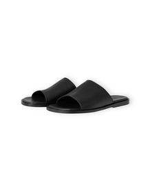 BROWNYARD（ブラウンヤード）の「レザー スライド, ブラック（サンダル）」