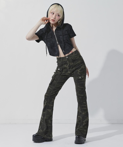 ANAP（アナップ）の「カモフラ フレアパンツ（その他パンツ・レディース・カーキ・S/M）」の11枚目の写真