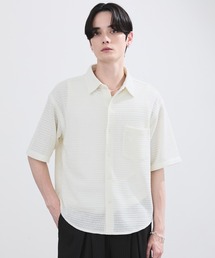 LUENNA | 【LUENNA】Openwork Half Sleeve Regular Collar Shirt / 透かし編み半袖メッシュレギュラーシャツ(シャツ/ブラウス)