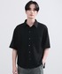 LUENNA（ルエナ）の「【LUENNA】Openwork Half Sleeve Regular Collar Shirt / 透かし編み半袖メッシュレギュラーシャツ（シャツ/ブラウス・M）」