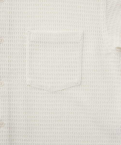 LUENNA（ルエナ）の「【LUENNA】Openwork Half Sleeve Regular Collar Shirt / 透かし編み半袖メッシュレギュラーシャツ（シャツ/ブラウス・メンズ・アイボリー/ブラック・S/M/L）」の19枚目の写真