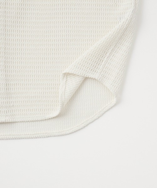 LUENNA（ルエナ）の「【LUENNA】Openwork Half Sleeve Regular Collar Shirt / 透かし編み半袖メッシュレギュラーシャツ（シャツ/ブラウス・メンズ・アイボリー/ブラック・S/M/L）」の20枚目の写真