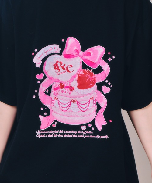 ReAmour(リアムール)の「スイーツリボンBIGT(Tシャツ/カットソー・レディース・ブラック/ピンク/ホワイト・FREE)」の9枚目の写真