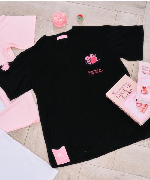 ReAmour(リアムール)の「スイーツリボンBIGT(Tシャツ/カットソー・レディース・ブラック/ピンク/ホワイト・FREE)」の8枚目の写真