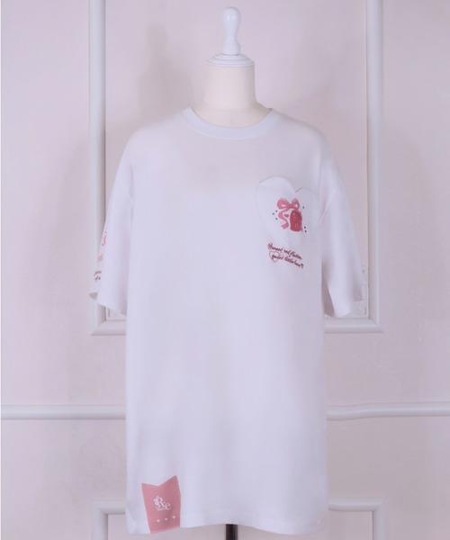 ReAmour(リアムール)の「スイーツリボンBIGT(Tシャツ/カットソー・レディース・ブラック/ピンク/ホワイト・FREE)」の12枚目の写真