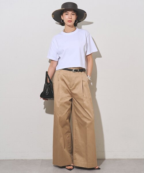 Whim Gazette(ウィムガゼット)の「ピグメントショートTシャツ(Tシャツ/カットソー・レディース・ネイビー/グレー/オフホワイト・FREE)」の20枚目の写真