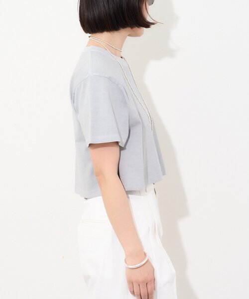 Whim Gazette(ウィムガゼット)の「ピグメントショートTシャツ(Tシャツ/カットソー・レディース・ネイビー/グレー/オフホワイト・FREE)」の15枚目の写真
