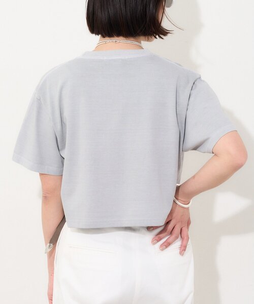 Whim Gazette(ウィムガゼット)の「ピグメントショートTシャツ(Tシャツ/カットソー・レディース・ネイビー/グレー/オフホワイト・FREE)」の14枚目の写真