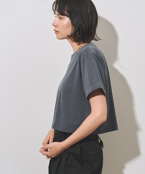 Whim Gazette(ウィムガゼット)の「ピグメントショートTシャツ(Tシャツ/カットソー・レディース・ネイビー/グレー/オフホワイト・FREE)」の21枚目の写真